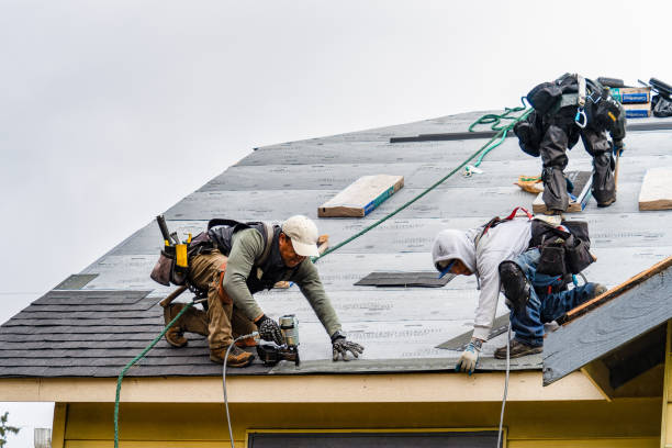 Professional Gutter Installation technician working in Lottsburg, VA